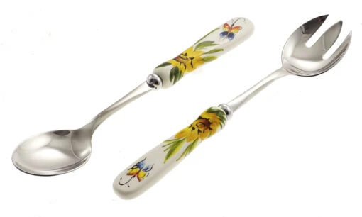 Butterfly And Sunflower Salad Servers - Image 2