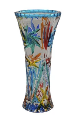 Turquoise One Flower Glass Vase