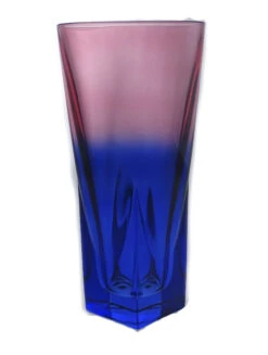 Fusion Blue Design Style Glass Vase