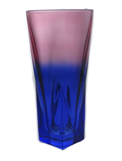Fusion Blue Design Style Glass Vase - Image 2