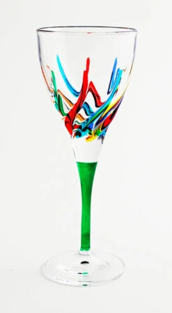 TRIX GREEN STEM Wine Glass