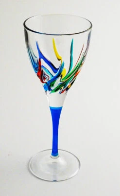 TRIX BLUE STEM WINE GLASS