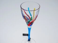 TRIX LIGHT BLUE STEM WINE GLASS
