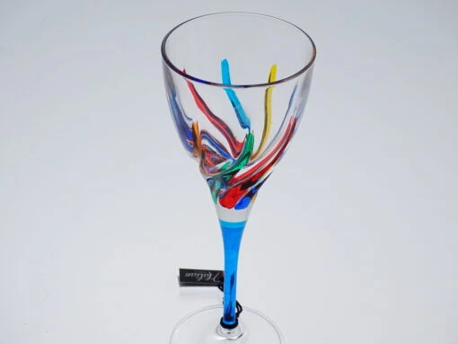 TRIX LIGHT BLUE STEM WINE GLASS