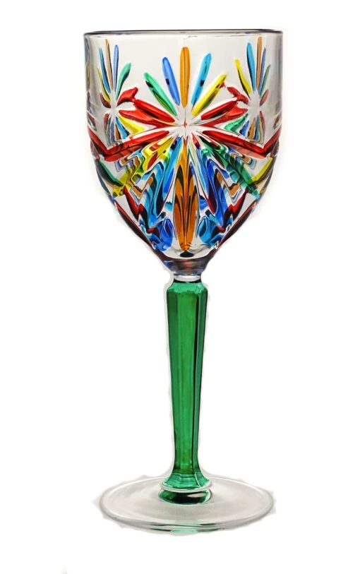 Oasis Green Stem Wine Glass - Image 2