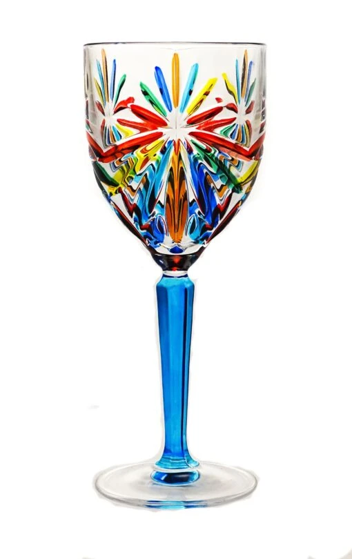 OASIS TURQUOISE STEM, WINE GLASS - Image 2