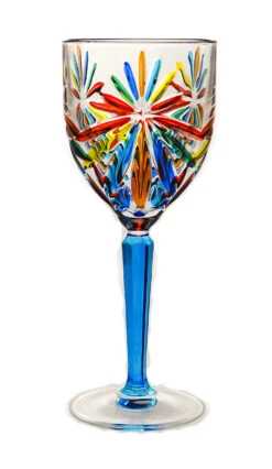 OASIS TURQUOISE STEM WINE GLASS