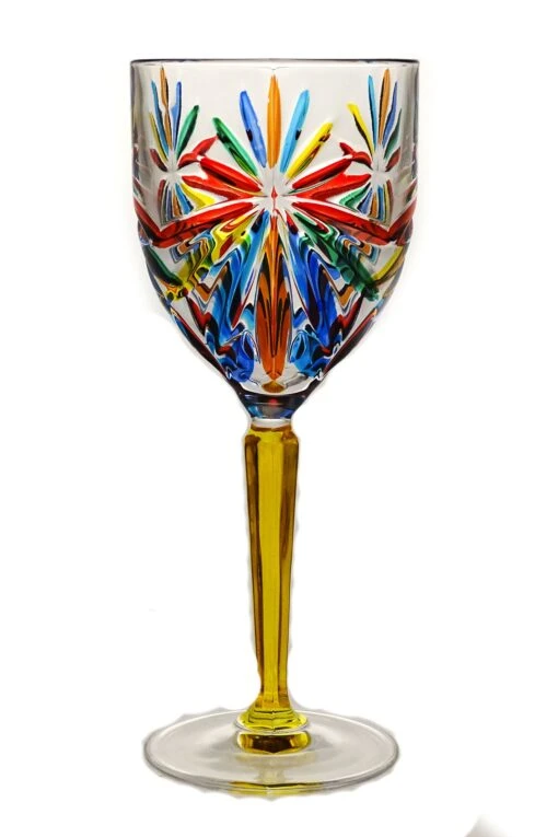 Oasis Yellow Stem Wine Glass - Image 2