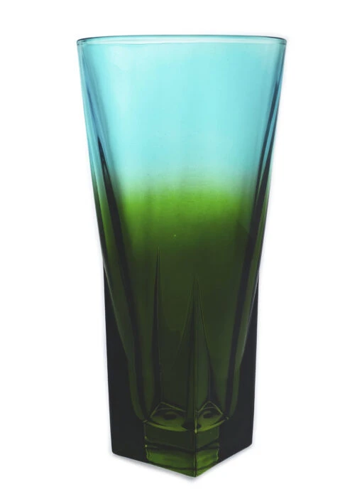 Fusion Green Large Style Glass Vase