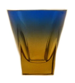 Fusion Brown & Blue Medium Drinking Glass