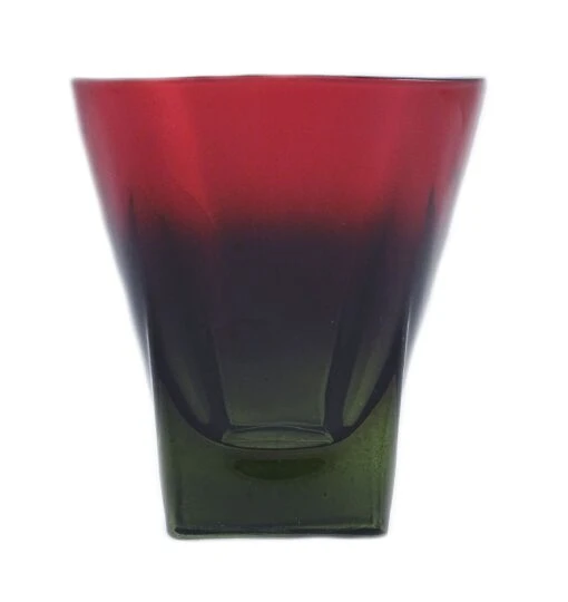 Fusion Red & Green Medium Drinking Glass - Image 4