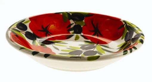 Tomato And Olives Design Ceramic Bowl