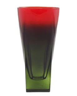 Fusion Green/Red Large Drinking Glass