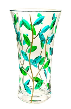 Green Medium Laurus Glass Vase