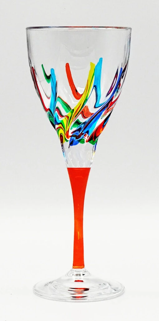TRIX AMBER STEM WINE GLASS