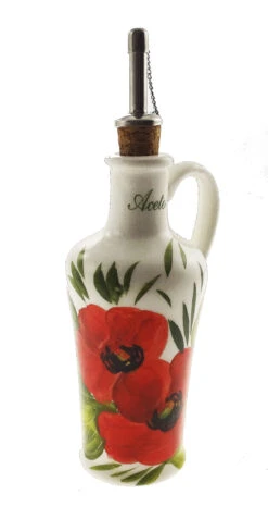 Ceramic Poppy Vinegar Pourer