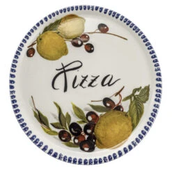 Blue Edge Pizza Plate