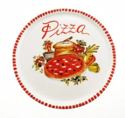 Red Edge Pizza Plate