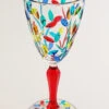 Laurus Red Stem Multi Colours Drink Glass -Ceramic Shop LAURUS RED scaled 1