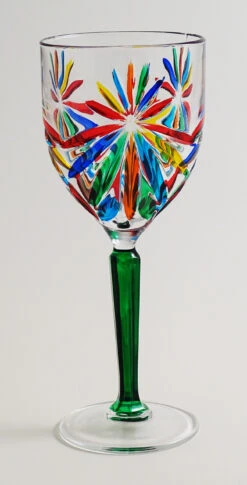 Oasis Green Stem Wine Glass