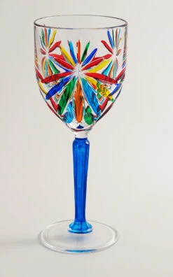 OASIS TURQUOISE STEM, WINE GLASS