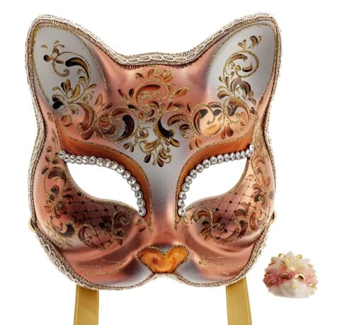 Amber Face Mask Gatto Lusso Con Swarovski