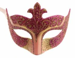 Pink/Gold Colour Colombina Eye Mask