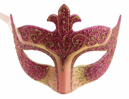 Pink/Gold Colour Colombina Eye Mask