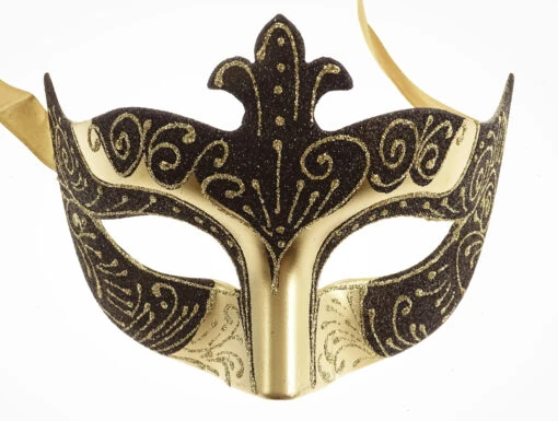 Black/Gold Colour Colombina Eye Mask