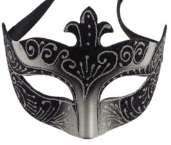 Black/Silver Colombina Eye Mask