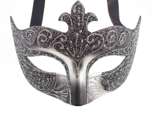 Grey/Silver Colombina Eye Mask