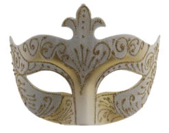 White/Gold Colour Colombina Eye Mask