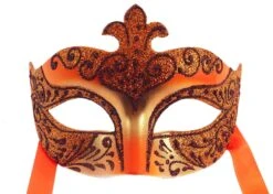 Orange/Gold Colour Colombina Eye Mask