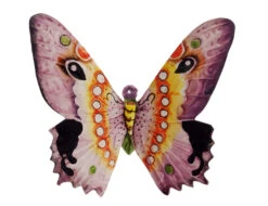 Medium Size Multi Purple Italian Ceramic Butterfly