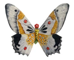 Medium Size Multi White Italian Ceramic Butterfly