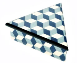 Triangle Shape Inlaid Wood Jewellery Box