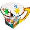Yellow Stem Italian Style Tazzine Glass Cup