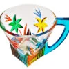 Turquoise Italian Tazzine Glass Cup -Ceramic Shop dz g 162 a w 1