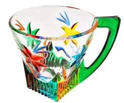 *TAZZINE* Green Glass Cup