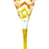 Yellow Stem Multi Colours Laurus Design Wine Glass -Ceramic Shop dz g 17 2639 w