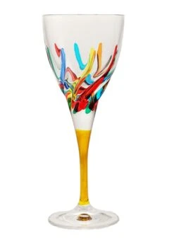 TRIX DESIGN YELLOW STEM WINE GLASS