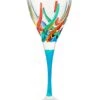 Turquoise Trix Wine Glass