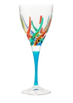 Turquoise Trix Wine Glass