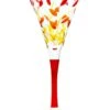 Red Stem Multi Colours Laurus Design Wine Glass -Ceramic Shop dz g 21 2643 w 1