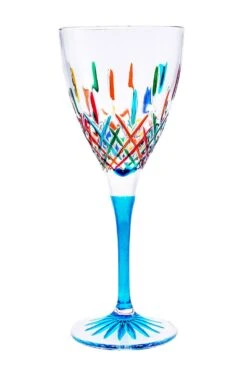 *TOSCA* Turquoise Stem Wine Glass