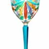 Turquoise Stem Oasis Design Wine Glassware -Ceramic Shop dz g 27 2801 turquoise w 2