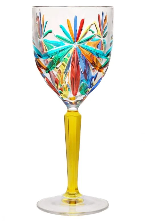 Oasis Yellow Stem Wine Glass