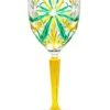 Oasis Wine Glass-Yellow And Green -Ceramic Shop dz g 41 w 1 1