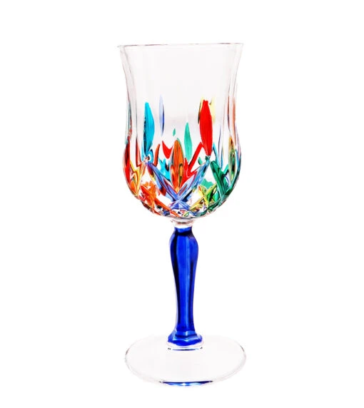 Opera Blue Stem Design Water Glass
