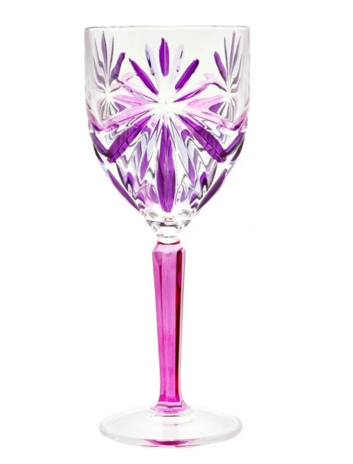 Oasis Pink Stem Wine Glass